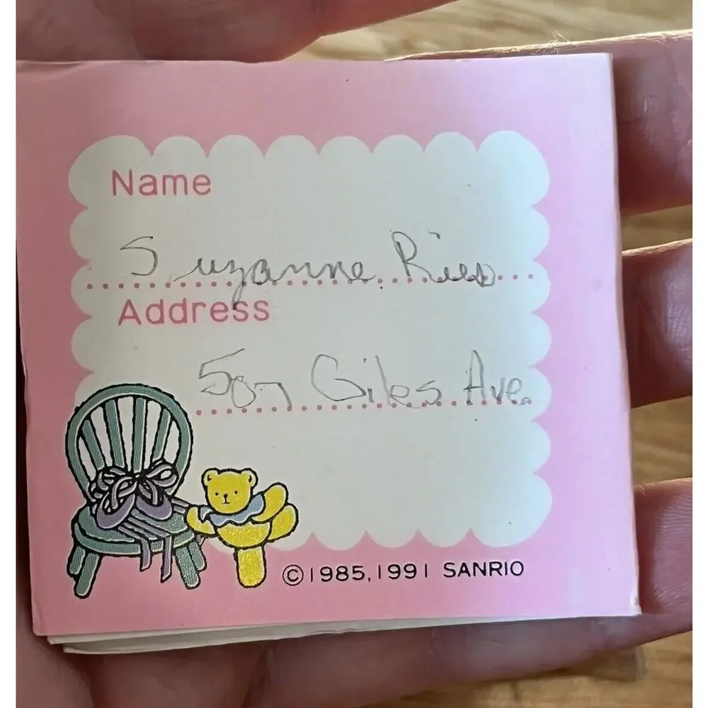VTG Sanrio Adora Bear Mini Colored Pencils In Case W/ Sketch Book RARE 1991